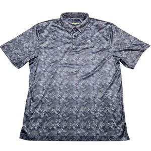 Jack Nicklaus‎ Polo Shirt Mens Large Palm Leaf Print Allover Golf Performance